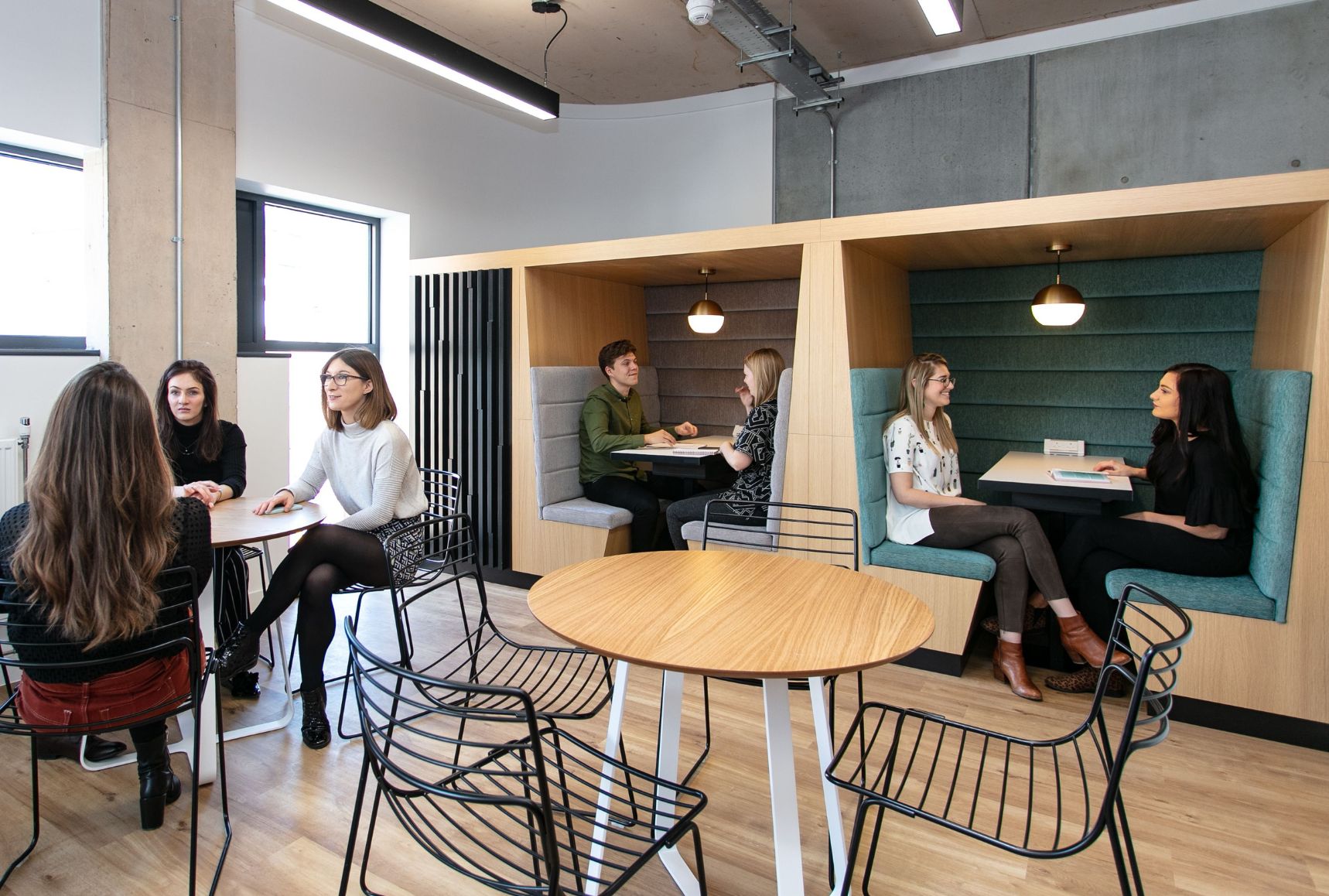 Breakout space in sustainable office fit out